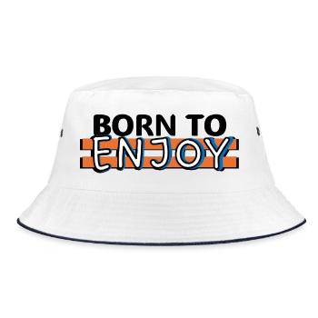 Born to enjoy - Bob - blanc/marine - Devant