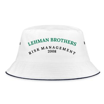 Lehman Brothers-Holdings Inc Bestickte - Bucket Hat - Weiß/Navy - Vorne