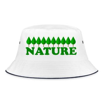 NATURE - Bucket Hat - Weiß/Navy - Vorne
