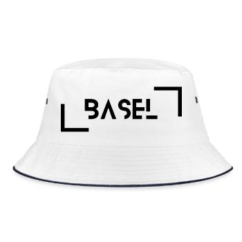 Basel black - Bucket Hat - white/navy - Front