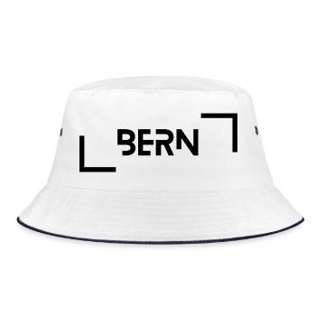 Bern Minimalistisch - Bucket Hat - Weiß/Navy - Vorne