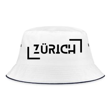 Zürich - Bucket Hat - Weiß/Navy - Vorne