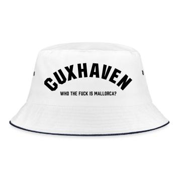 Cuxhaven who the fuck is Mallorca - Bucket Hat - white/navy - Front