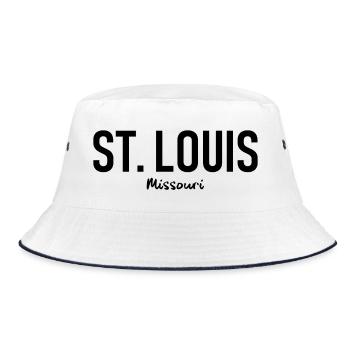 St. Louis - Missouri, USA, United States of America - Bucket Hat - white/navy - Front