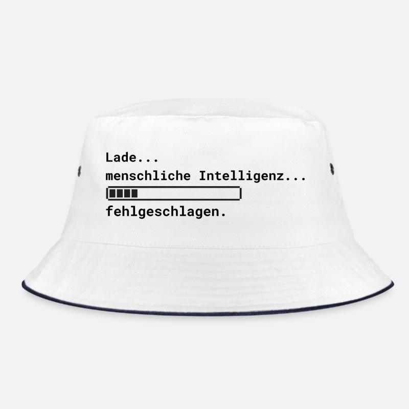 Lade Intelligenz - Bucket Hat - Weiß/Navy