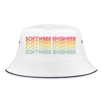 Colorful Coding Motivation - Bucket Hat - white/navy - Front