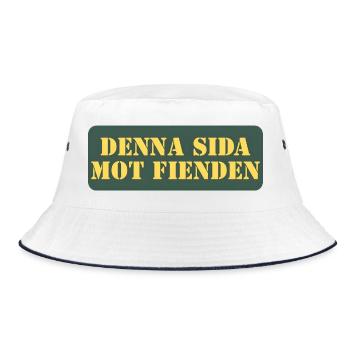This side against the enemy - Bucket Hat - white/navy - Front