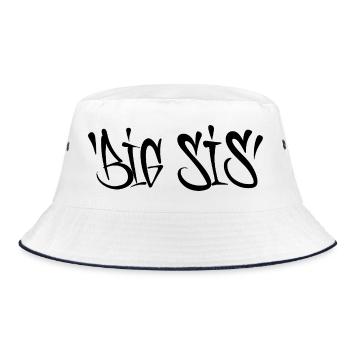 big sis - Bucket Hat - white/navy - Front