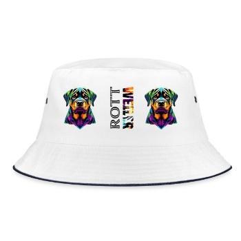  Rottweiler  - Bucket Hat - Weiß/Navy - Vorne