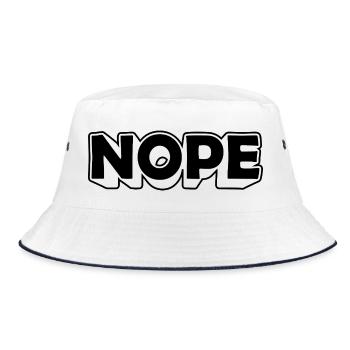 Abstract color explosion on canvas - Bucket Hat - white/navy - Front