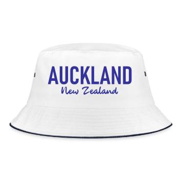 Auckland - New Zealand - Aotearoa - Neuseeland - Bucket Hat - white/navy - Front