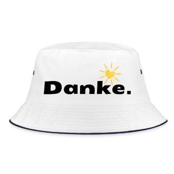 Sonnenherz Doodle - Bucket Hat - Weiß/Navy - Vorne