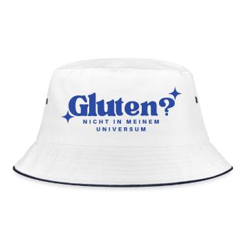 Gluten? Nicht in meinem Universum - Bucket Hat - Weiß/Navy - Vorne