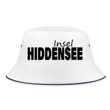HIDDENSEE - Bucket Hat - Weiß/Navy - Vorne