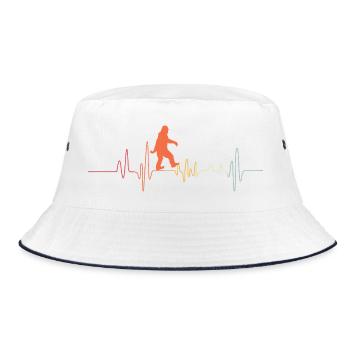 Bigfoot Sasquatch Hide And Seek Sayings - Bucket Hat - white/navy - Front
