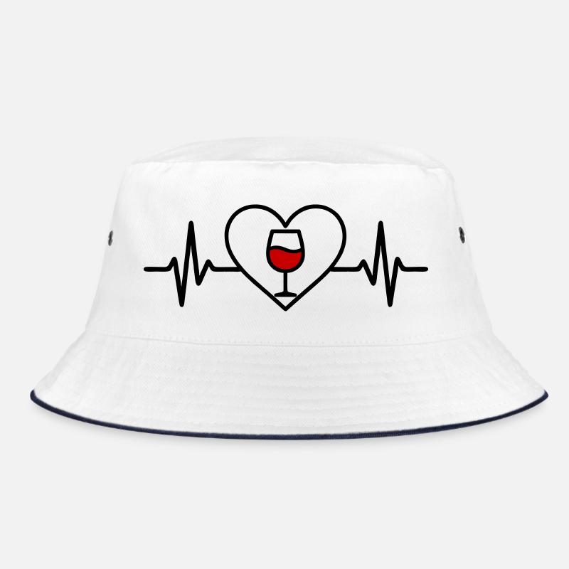 Wein Weinglas Herz Rotwein Bucket Hat