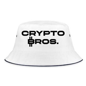 Crypto Bros. - Bucket Hat - Weiß/Navy - Vorne