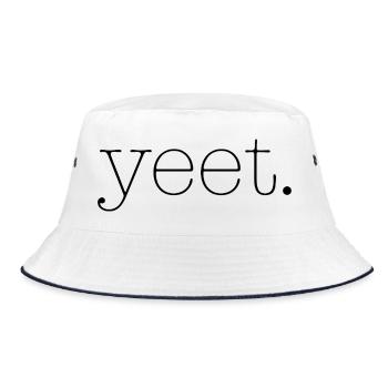 yeet - Bucket Hat - white/navy - Front