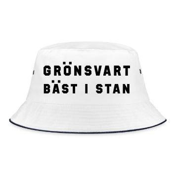 Green-black best in town - Bucket Hat - white/navy - Front