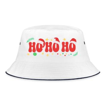 Hohoho - Chapeau de Père Noël - Bob - blanc/marine - Devant