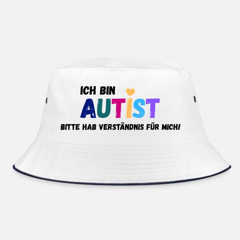 Ich bin Autist_Verständnis - Bucket Hat - Weiß/Navy