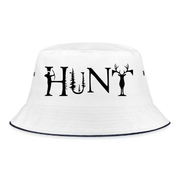 Jagd - Bucket Hat - Weiß/Navy - Vorne