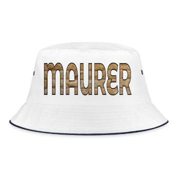 BRICKLAYER BUILDING BRICKS - Bucket Hat - white/navy - Front