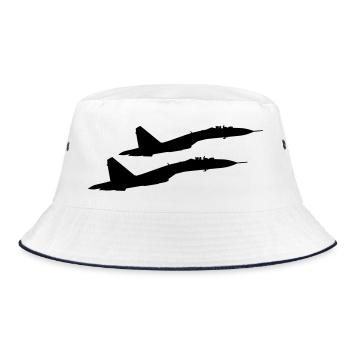 Su-35 - Bucket Hat - white/navy - Front