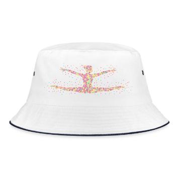 Gymnastics Gymnastics Floor Gymnastics Artistic Gymnastics Gift - Bucket Hat - white/navy - Front