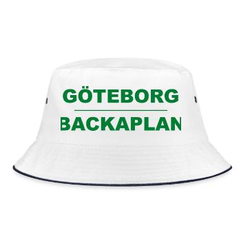 Göteborg Backaplan – Green-black design - Bucket Hat - white/navy - Front