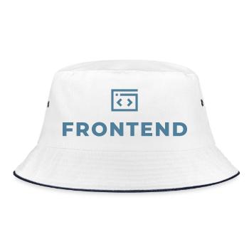 frontend - Bucket Hat - white/navy - Front