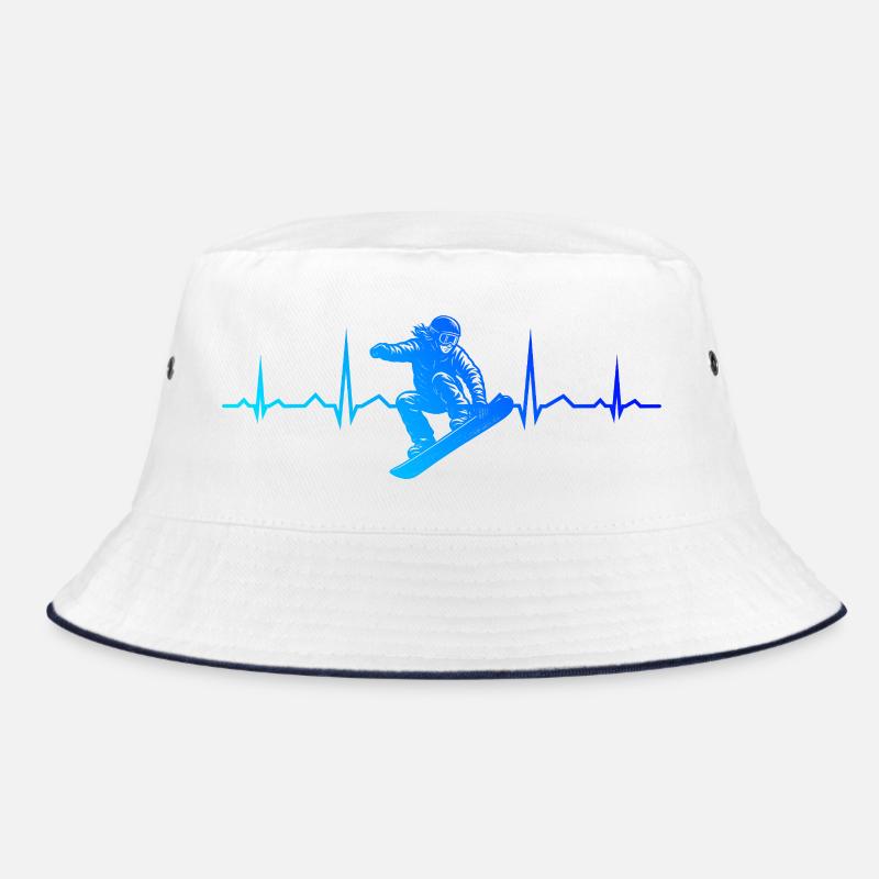 Snowboard artwork for your outfit - Bucket Hat - white/navy