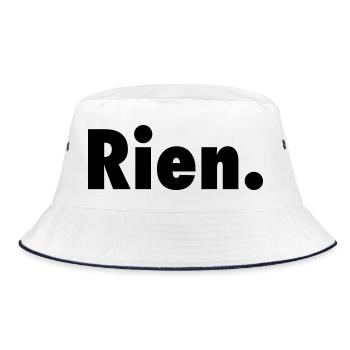 Rien. ou presque rien slogan satirique anti slogan - Bob - blanc/marine - Devant
