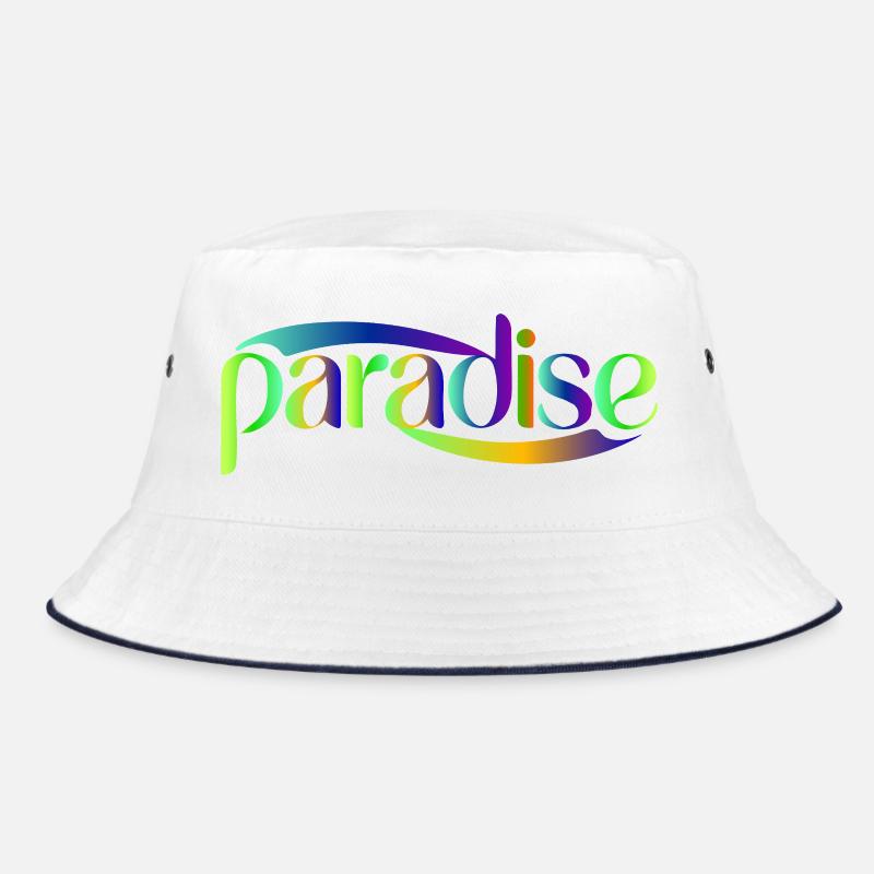 Paradise Rainbow Skriptdesign Bucket Hat