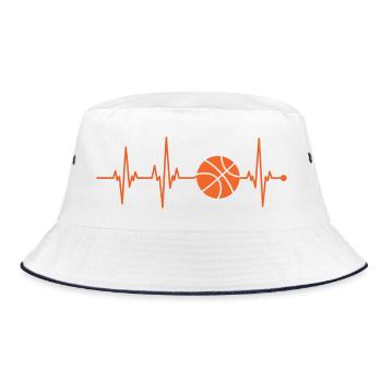 Beat Line Basketball Pulse - Bucket Hat - white/navy - Front