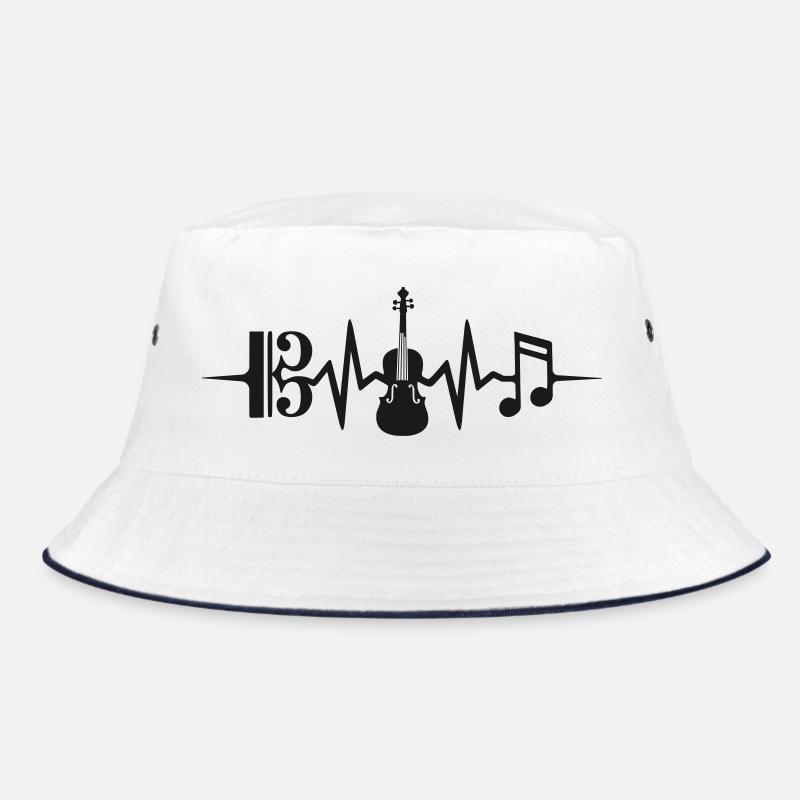 Viola Heartbeat Alto Key Viola Violist Bucket Hat