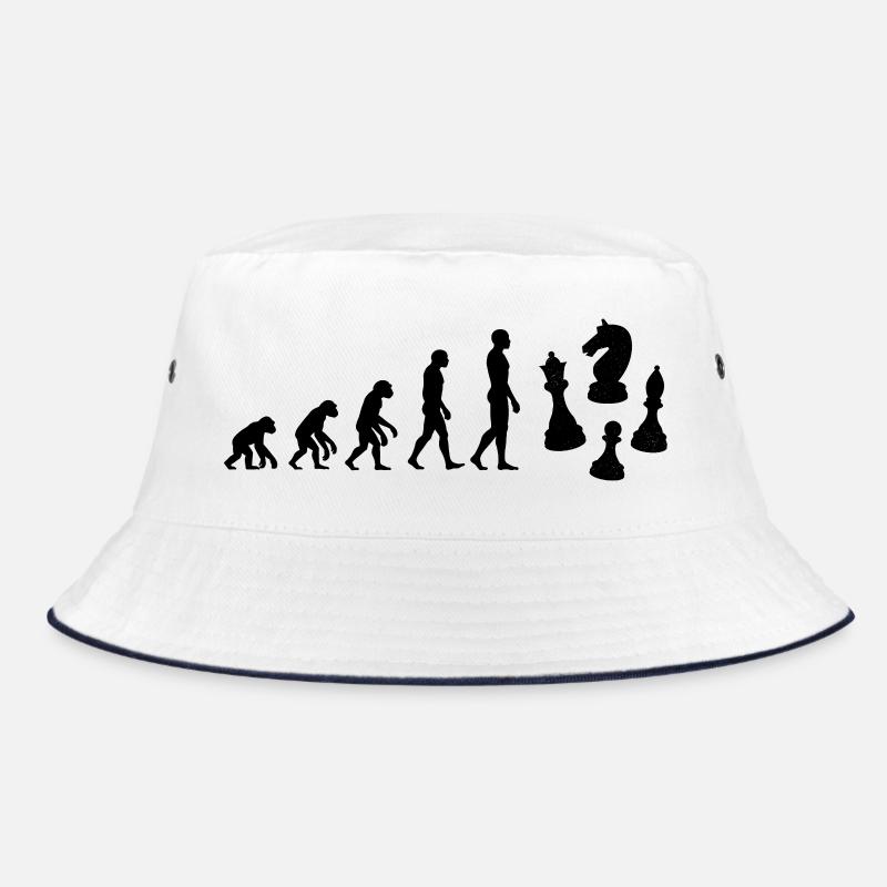 EVOLUTION: BORN TO CHESS! SCHACH FANS & PASSION Bucket Hat