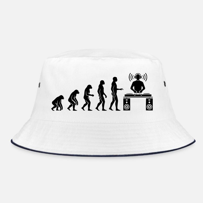 DJ Evolution From Human to Music Icon Bucket Hat