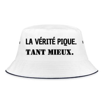 La vérité pique. Tant mieux. - Bob - blanc/marine - Devant