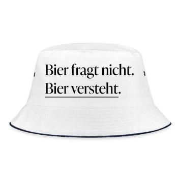 Beer understands - Bucket Hat - white/navy - Front