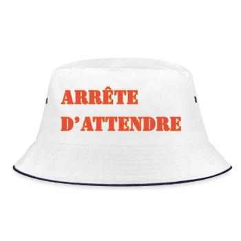 ARRÊTE D’ATTENDRE - Bob - blanc/marine - Devant