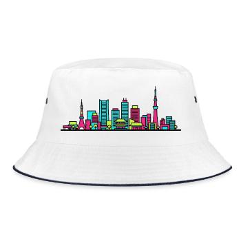 Skyline de la ville de Tokyo Skytree Tower Art moderne - Bob - blanc/marine - Devant