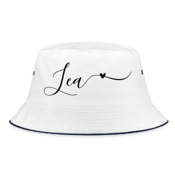 Lea Name First Name Decorative - Bucket Hat - white/navy - Front
