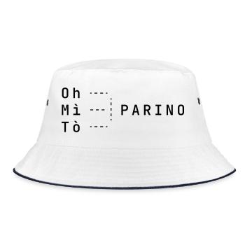 OH MÌ TÒ the Parino t-shirt - Bucket Hat - white/navy - Front
