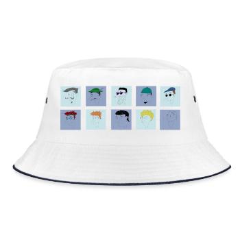 Smug Men Collection - Bucket Hat - white/navy - Front