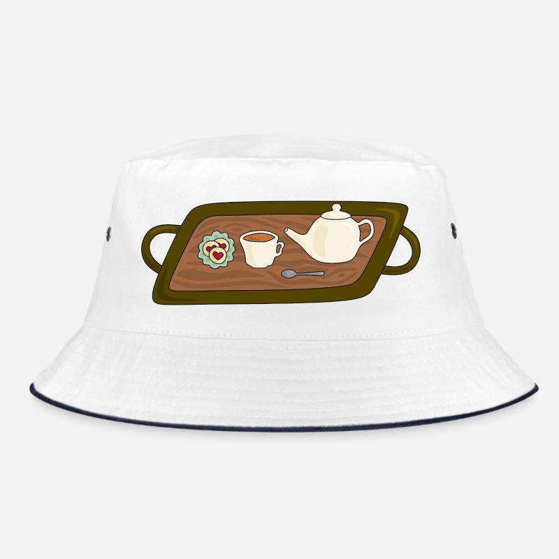 Teezeit-Tablett-Illustration Bucket Hat