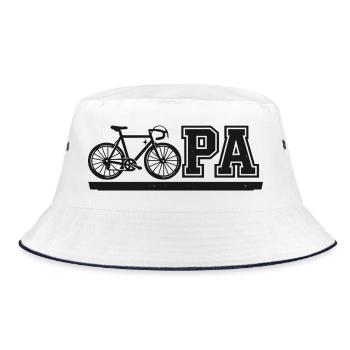 Biker Opa Nur Coole Fahren Motorrad - Bucket Hat - Weiß/Navy - Vorne