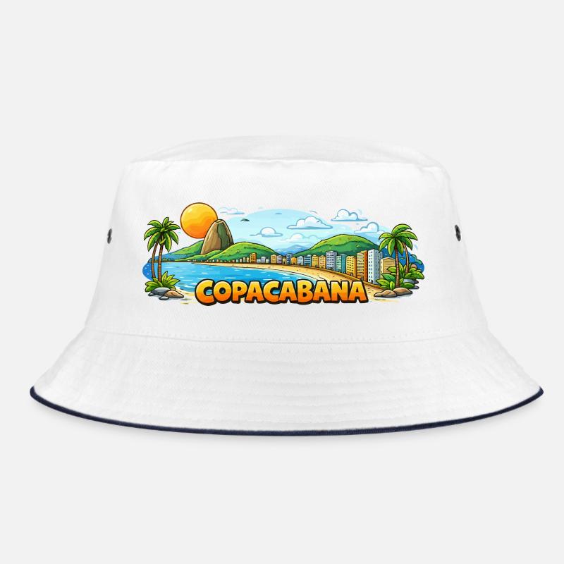 Copacabana Beach Panorama Bucket Hat