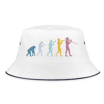 Trombone Evolution - Bucket Hat - white/navy - Front