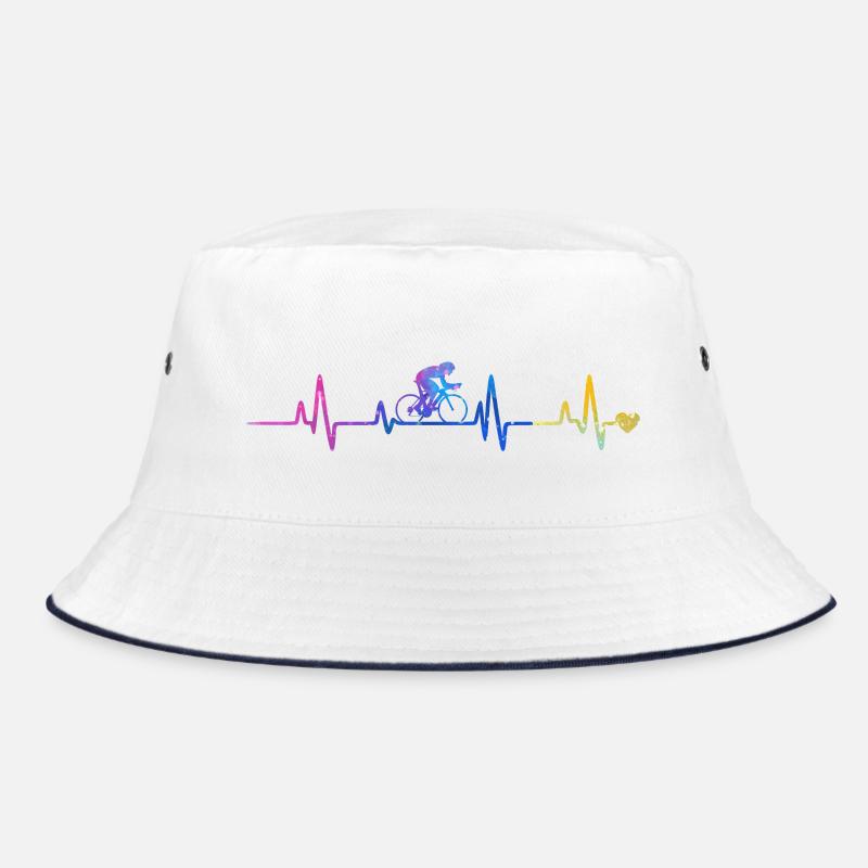 Heartbeat Cyclist Gradient Bucket Hat